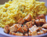 Foto del paso 8 de la receta: Tofu crujiente con arroz al curry