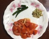 A picture of step 1 of Dahi Bhindi.