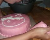 Foto langkah ke 4 dari resep Cake karakter hello kitty.