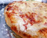 Une image de l'étape 8 de Tarte moelleuse aux lardons fumés râpé de jambon, crème fraîche.