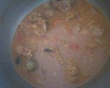 A picture of step 2 of Aloo Gosht with three Spices.