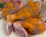A picture of step 2 of Dharosh Shorshe Chicken / Okra Chicken in Mustard / Bhindi Chicken in Mustard.