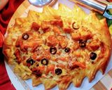 A picture of step 8 of Leaf shape pizza 🇮🇹.