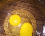 A picture of step 1 of Omelette egg roll.