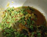 A picture of step 2 of Gavar and coconut Pulao.