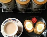A picture of step 7 of Nargasi kabab with tea.