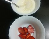 A picture of step 1 of 🍓 Strawberry with fresh cream.