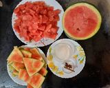 A picture of step 1 of Watermelon rind jam (Tarmujer khoshar Jam).