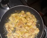A picture of step 1 of Potato and chicken stir fry.