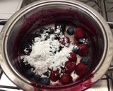 A picture of step 3 of Cake with Blueberry Panna Cotta and Mixed Berries.