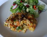 Foto do passo 1 de Bacalhau à Brás com cenoura e alho francês (e batata assada)