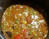 A picture of step 4 of Mushroom peas and corn biryani.