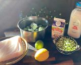 Une image de l'étape 1 de Flétan, épinards, edamames et sauce au citron.