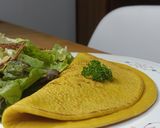 Une image de l'étape 5 de ''Comme une omelette'' au tofu soyeux (sans oeuf).