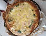 Une image de l'étape 7 de Quiche saumon épinards et chèvre.