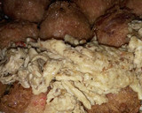 A picture of step 5 of Yam balls, step by step on how to make it.