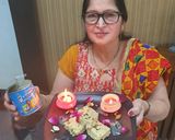 A picture of step 4 of Instant thandai milk cake.