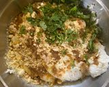 A picture of step 1 of Dahi ke Gullar.