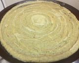A picture of step 6 of Stuffed green moong dal cheela with paneer burji & cheese.