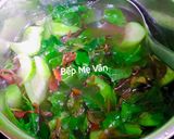 Hình bước làm 2 của món Canh chay đậu hủ nấu mướp và rau