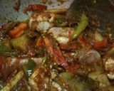 A picture of step 2 of Sabzi pulao.