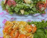 Hình bước làm 1 của món Bánh mì + tôm sốt trứng muối