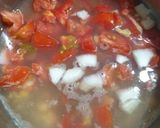 A picture of step 1 of Tomato lentil soup.