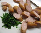A picture of step 2 of Potatoes and Sausages with Herb Lemon Butter.