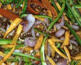 A picture of step 1 of Chinese fried rice.