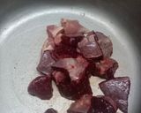 A picture of step 1 of Goat spleen roast.