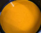 A picture of step 3 of 4 in 1 orange mousse sponge cake.