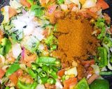 A picture of step 3 of Pav Bhaji Pulao (Tawa Pulao).