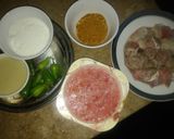 A picture of step 3 of Achar gosht.
