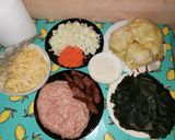 Pas rețetă Sarmale cu carne de pui în foi de varză și viță de vie 1 fotografie