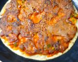 A picture of step 5 of Chappati besan sandwich.