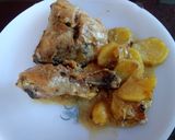 Foto del paso 5 de la receta: Pollo a la crema con papas