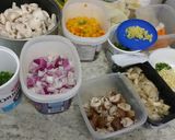 A picture of step 1 of Italian Spaghetti with pan fried mushrooms.