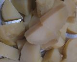 A picture of step 1 of Jeera aloo.