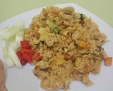 Foto langkah ke 7 dari resep Nasi goreng nanas (Nasi goreng Thailand).