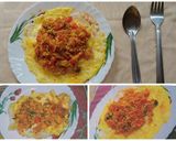 A picture of step 6 of Egg Ghotala with omelette.