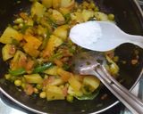 A picture of step 5 of SIMPLE and QUICK ALOO MATAR MASALA.