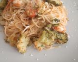 Foto del paso 4 de la receta Espaguetis finos con gambones y brócoli