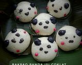 Foto langkah ke 6 dari resep Bakpao Panda isi Coklat.