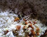 A picture of step 8 of Tamarind rice/ puliyogare.