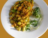 A picture of step 5 of Ivy Gourd paruppu usili.