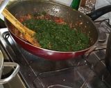 A picture of step 7 of Efo riro (Yoruba style).