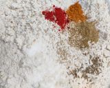 A picture of step 1 of Masala Puri.