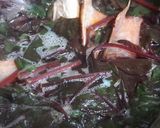 Hình bước làm 2 của món Canh rau dền đỏ nấu tôm