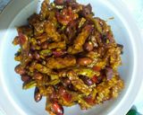 Foto langkah ke 3 dari resep Orek Tempe, kacang teri sambel.