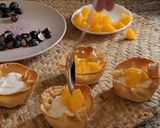 Foto del paso 9 de la receta: Tartaletas con yogur, melocotón y arándanos